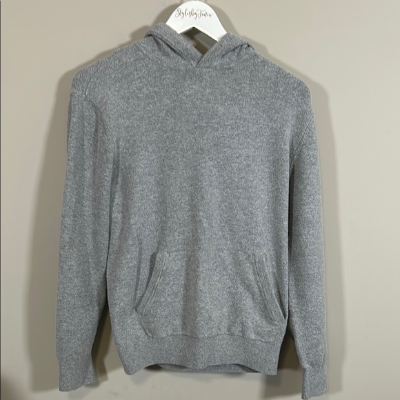 Faherty Jackson Sweater Hoodie Mens Grey Cliff Heather Sporty Relaxed Fit Sz M - Picture 3 of 9